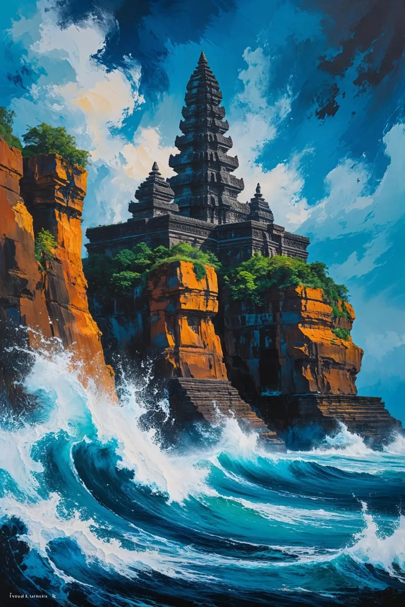 Uluwatu Temple: A Sacred Oasis on the Cliffs carta hahnemühle da AlbertKlee