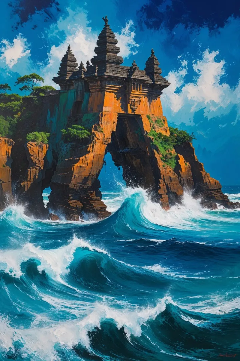 Balinese Uluwatu Temple at the Edge of the World plexiglass da AlbertKlee
