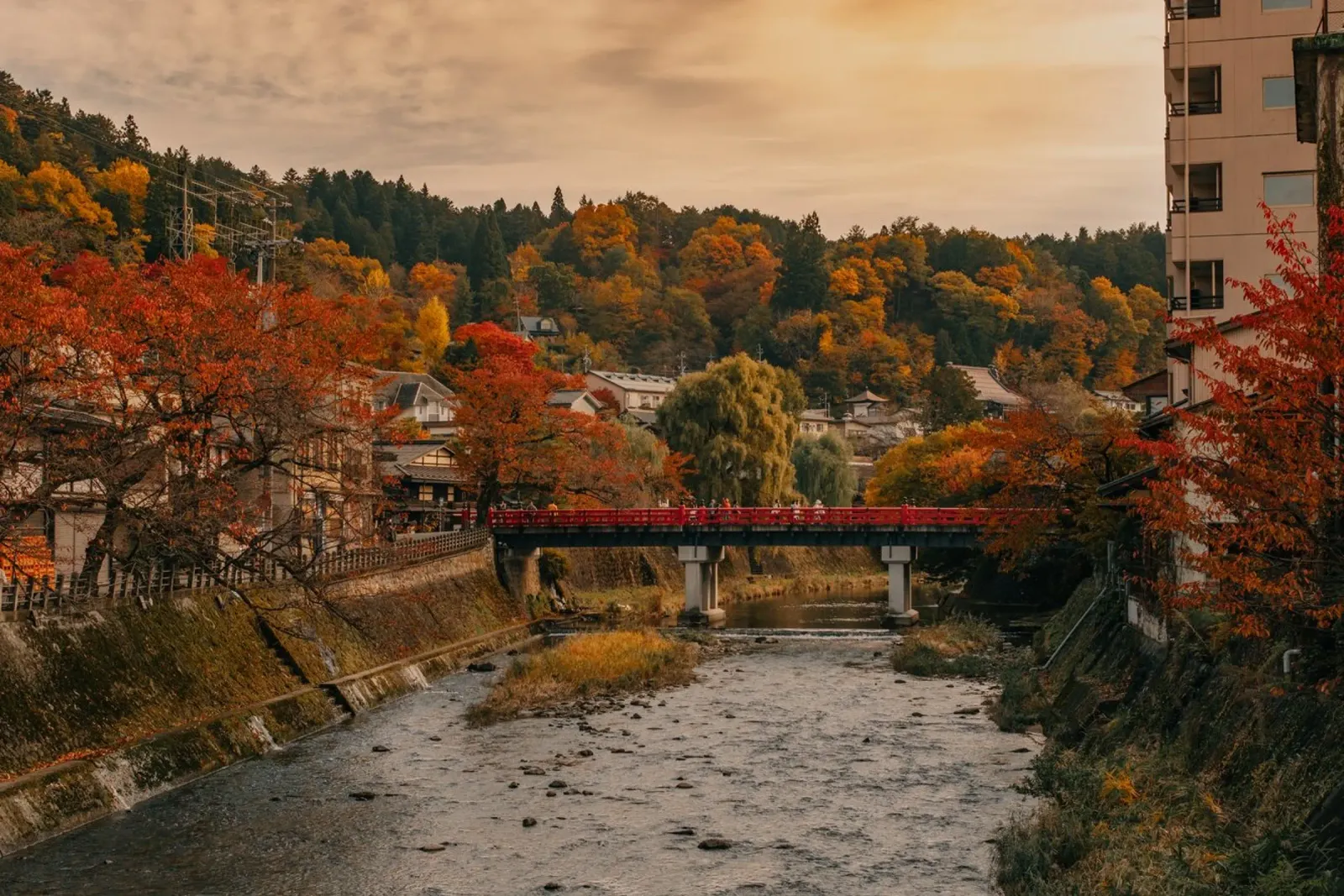 Autunno a Takayama, Giappone pellicola backlit da Marcel Bisig