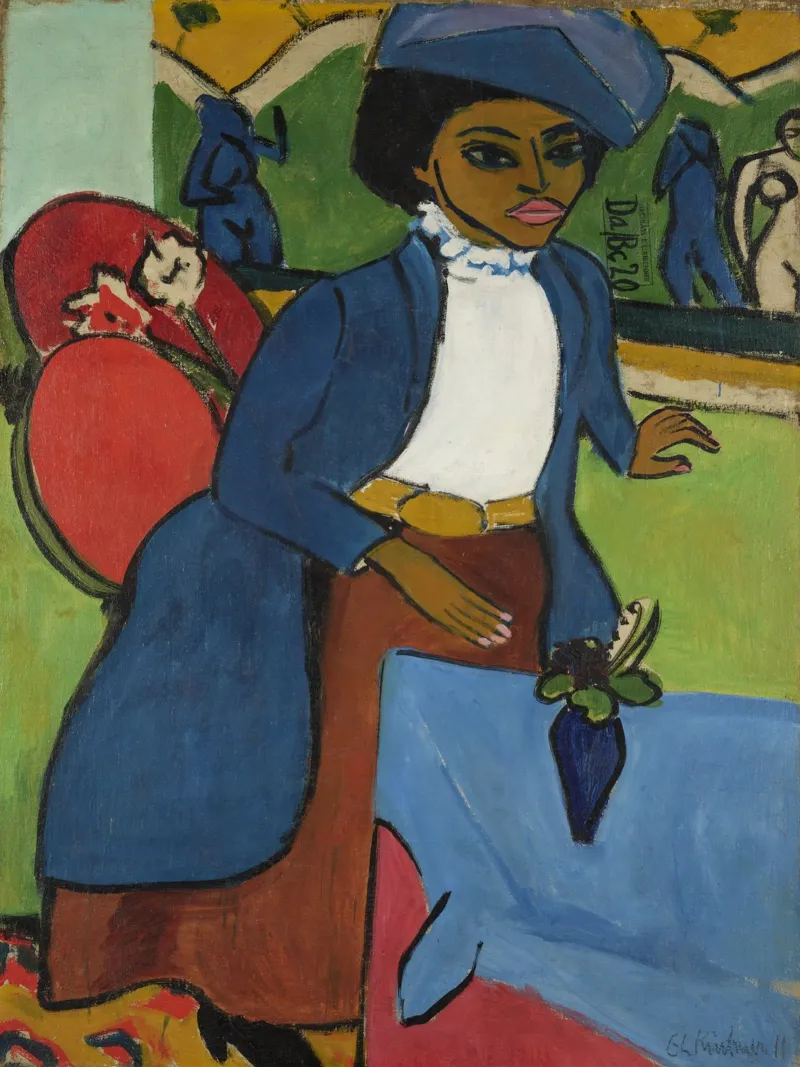 Ernst Ludwig Kirchner - Ritratto di donna pellicola backlit da Timeless Artworks