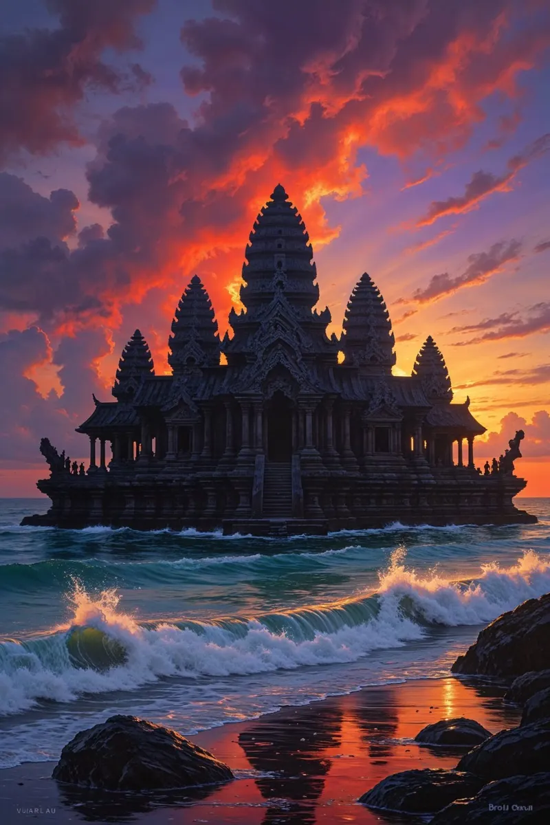 Temple of the Ocean’s Edge carta hahnemühle da AlbertKlee