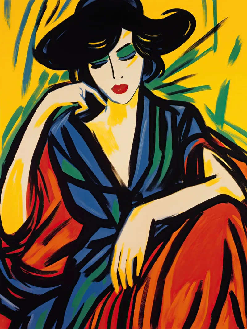 Die Spanierin | Expressionistisches Frauen-Portrait Poster von Autofocus
