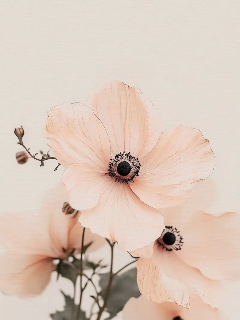 Delicate poppies hahnemühle by Carinaprint