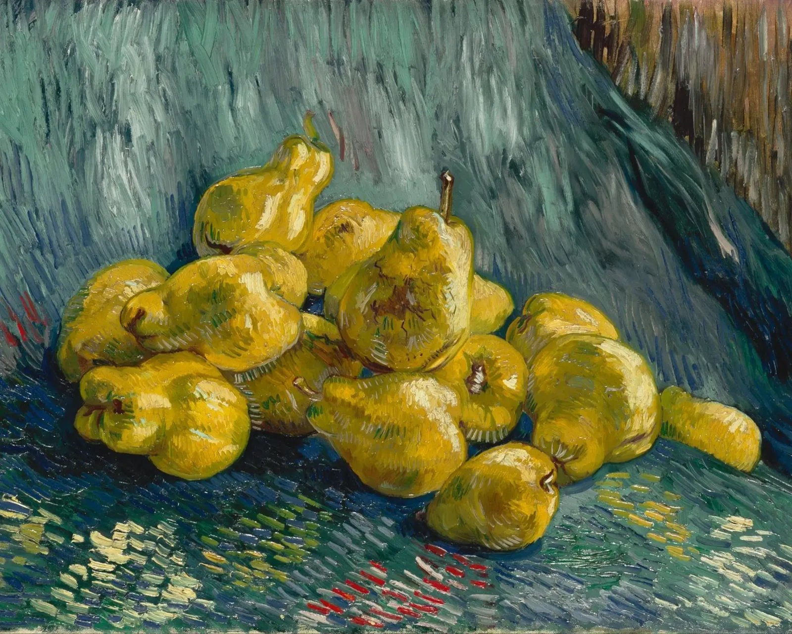 Vincent van Gogh - Natura morta con mele cotogne poster con telaio in plastica da Timeless Artworks