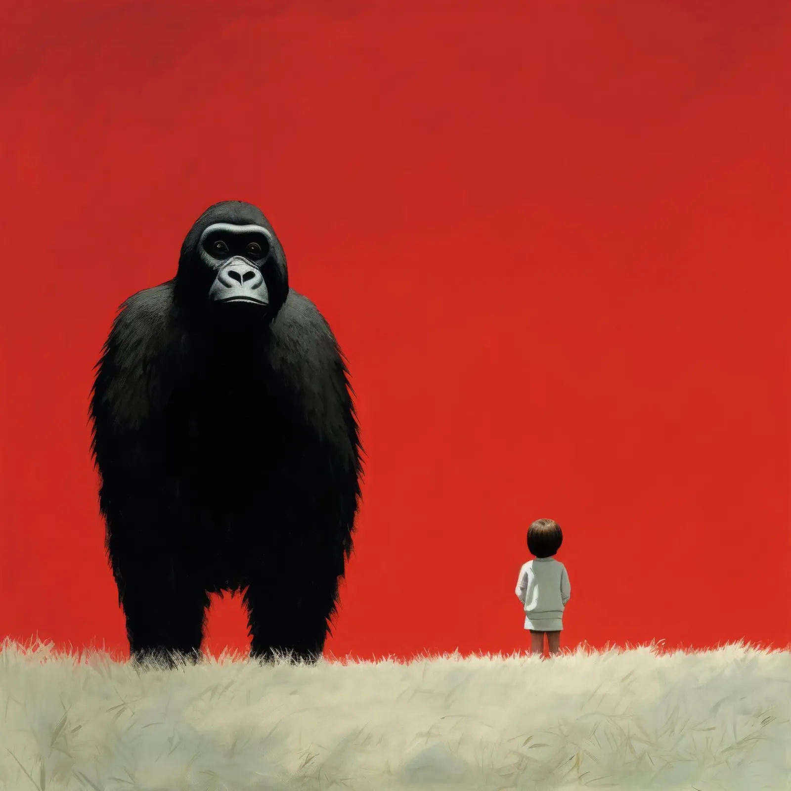 Gorilla Minimo 1 carta hahnemühle da Minimal Animal Art