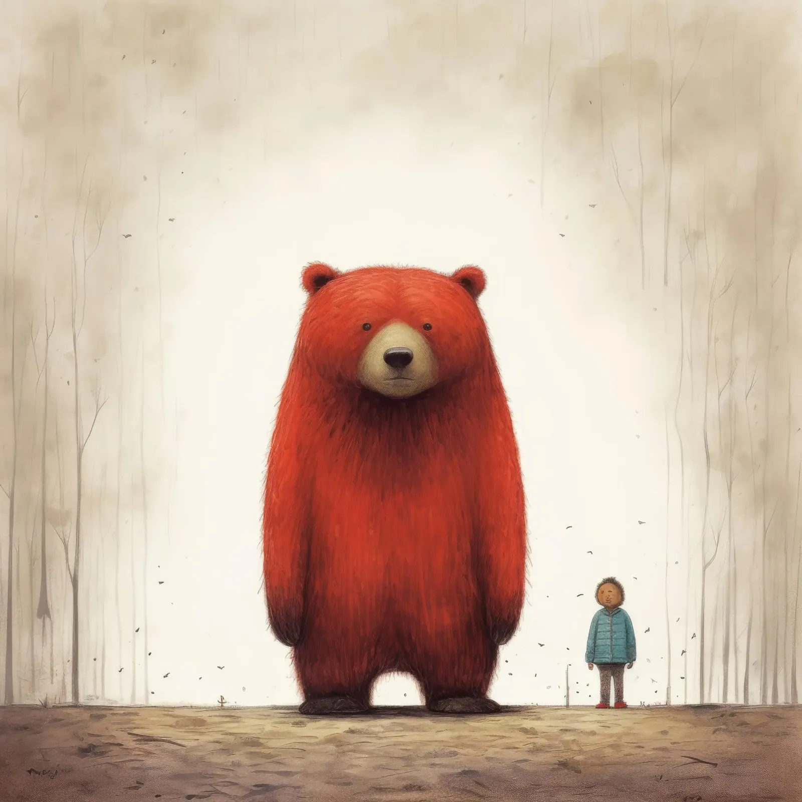 Orso Grizzly minimo 4 carta hahnemühle da Minimal Animal Art