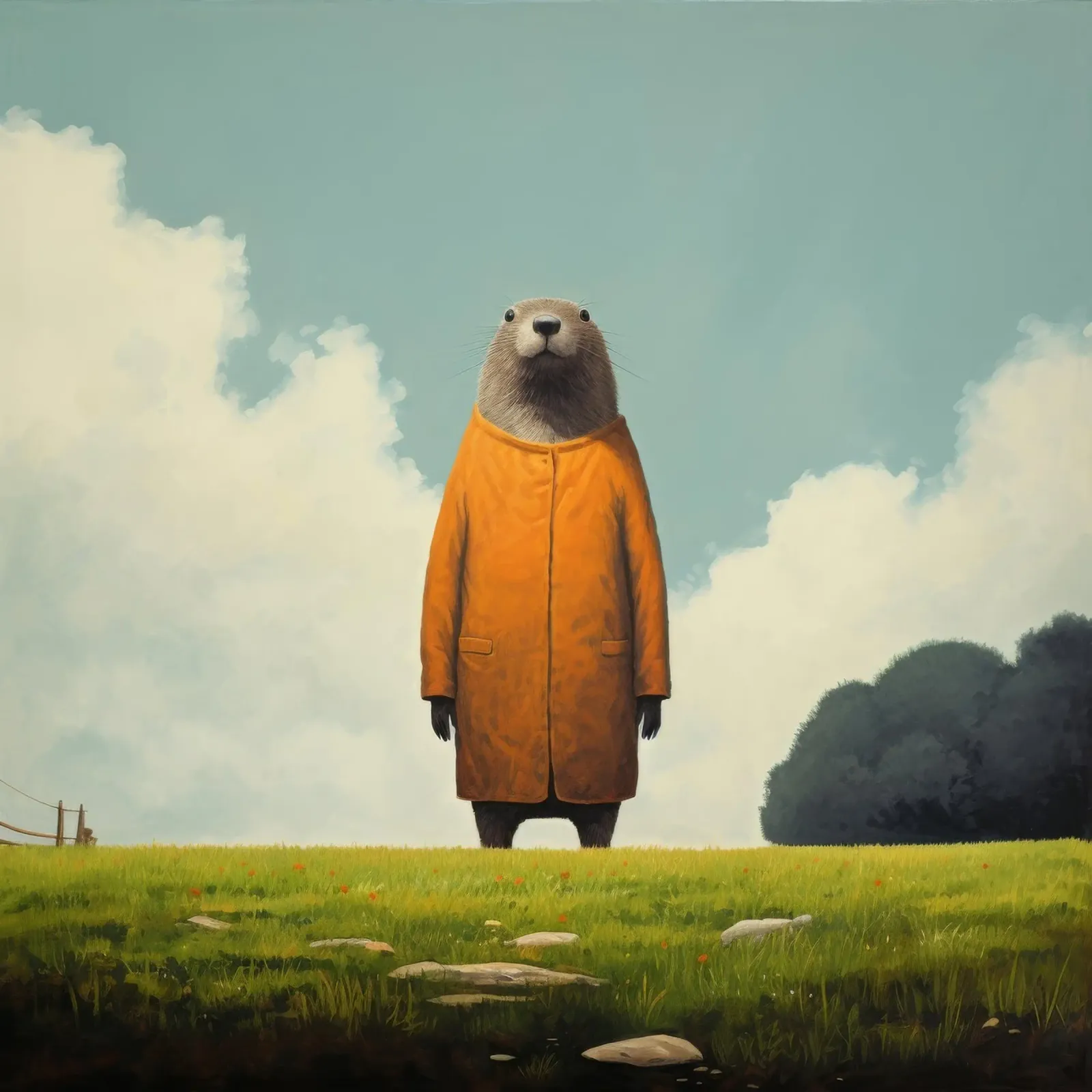 Marmotta minima 1 pellicola backlit da Minimal Animal Art