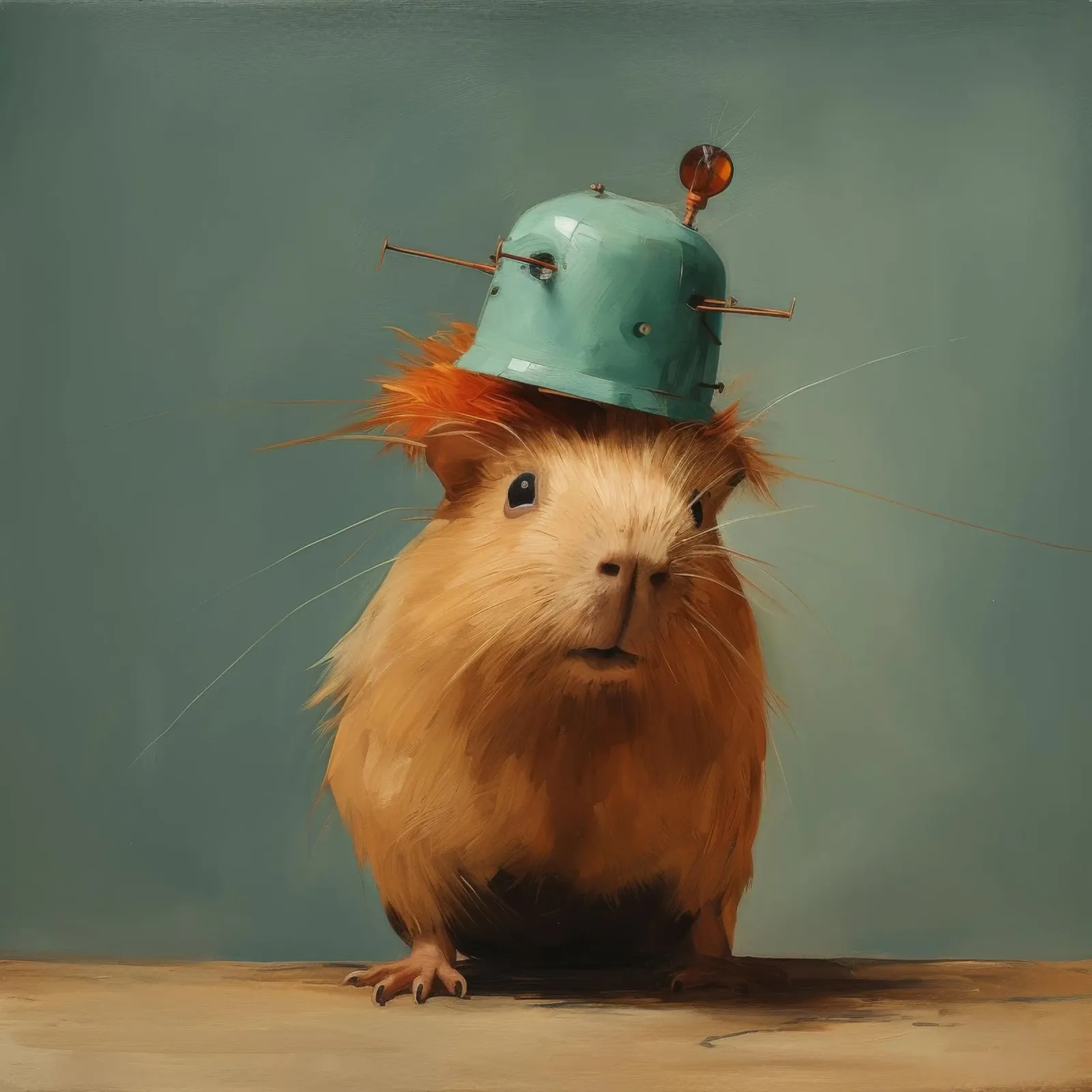 Minimal Guinea Pig 2 canvas by Minimal Animal Art