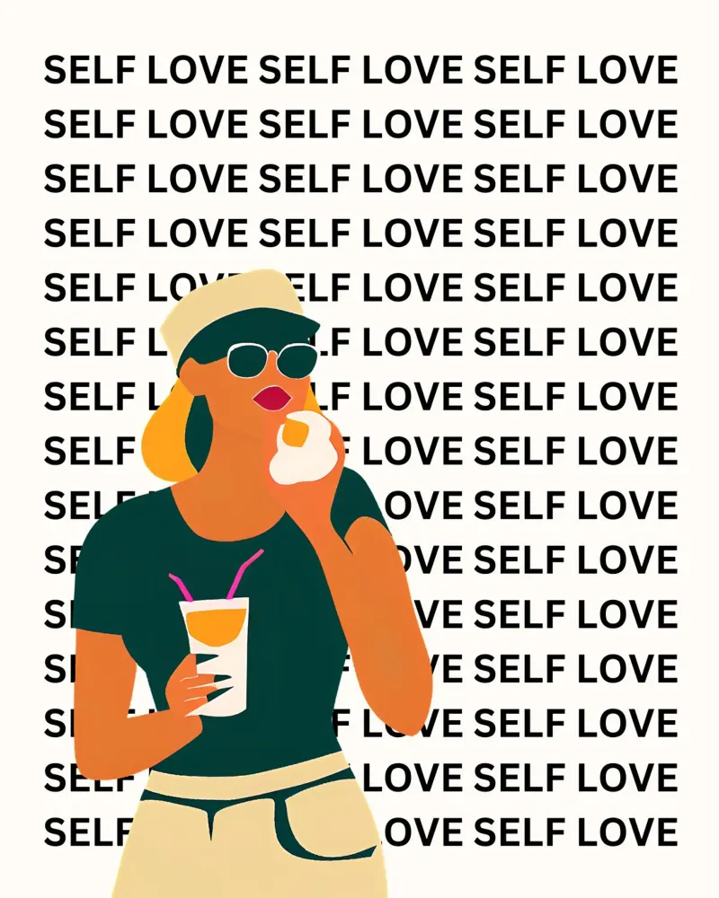 "Self love" - Frau poster con telaio in plastica da designsbysophia