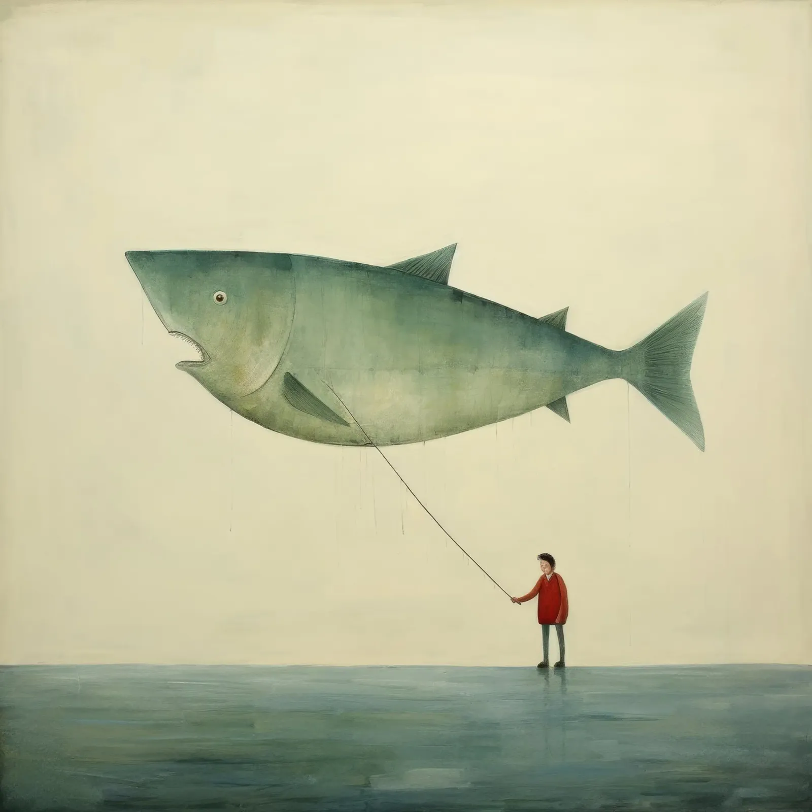 Halibut minimo 2 pellicola backlit da Minimal Animal Art