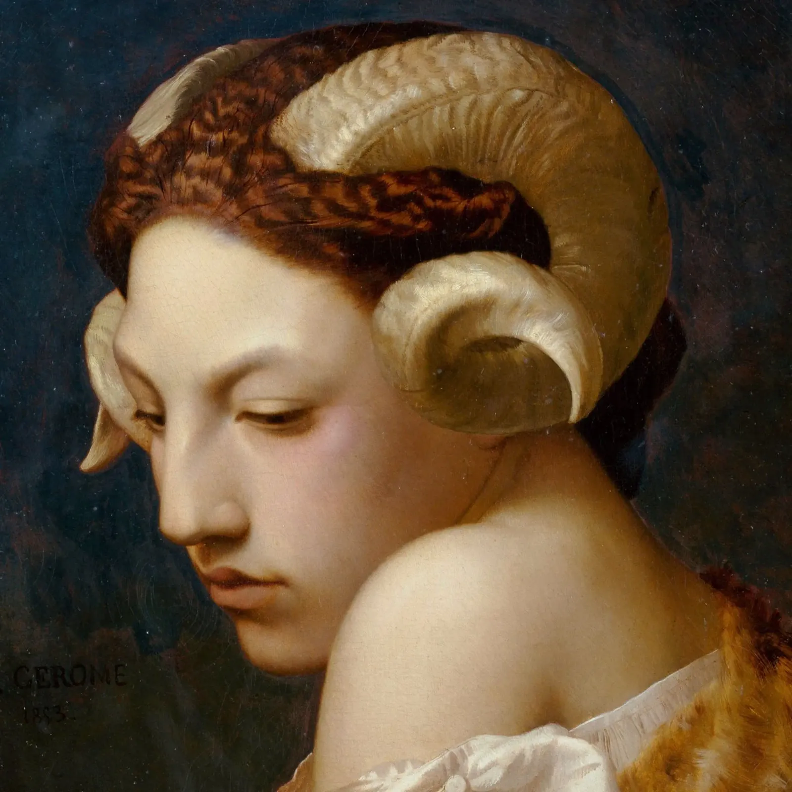 Jean-Léon Gérôme - Bacchante canvas met Baklijst van Timeless Artworks