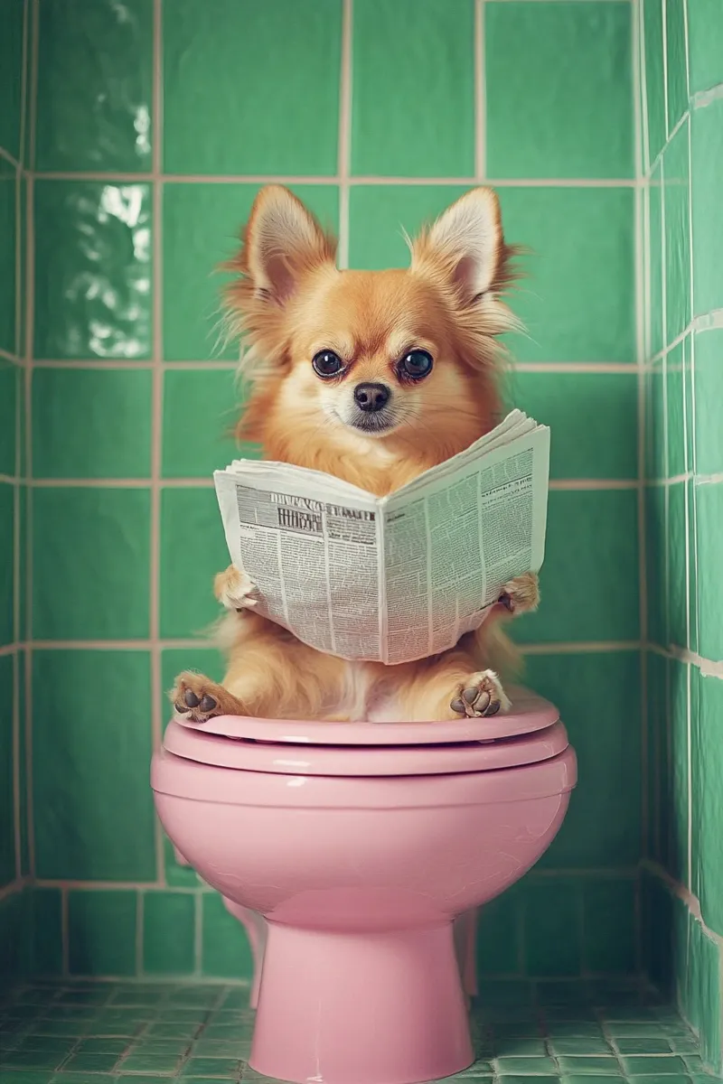 Chihuahua liest Zeitung pellicola backlit da NORDLICHT DESIGNS
