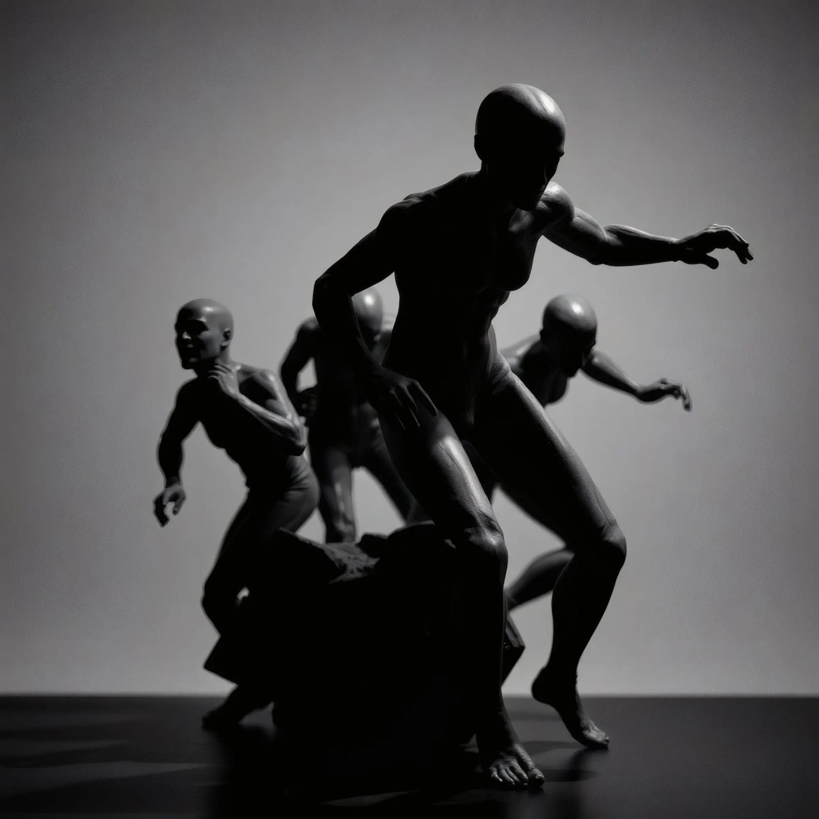 Figure in movimento che catturano l'essenza della lotta carta hahnemühle da DesignDoodle