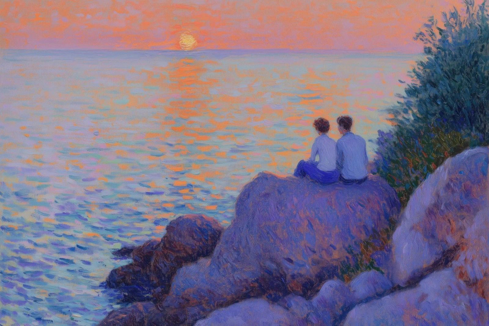 Evening Light by the Sea poster by Art Center