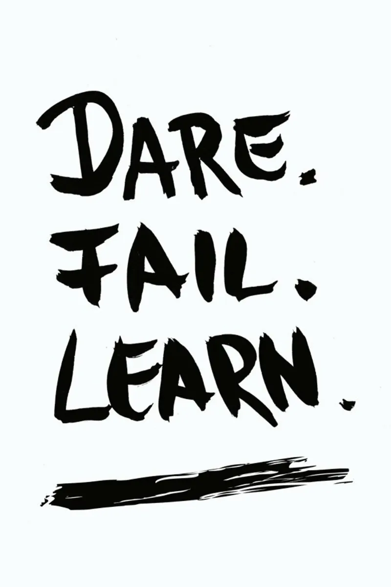 Dare. Fail. Learn. Leinwand von petiteCAPS