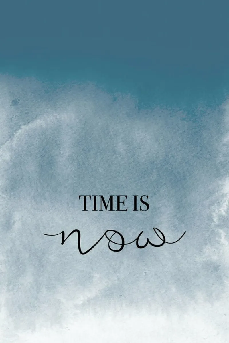 Time Is Now poster con telaio in alluminio da KRUTH DESIGN