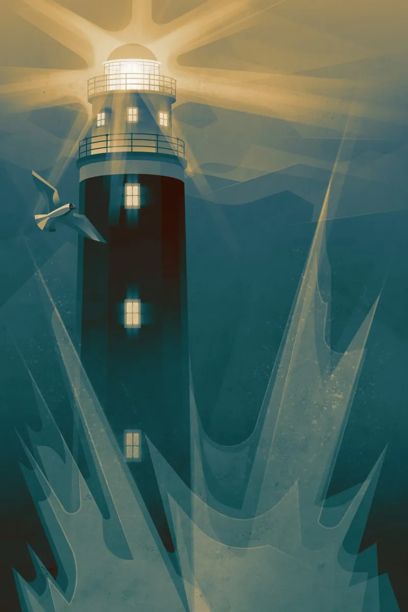 Faro nella tempesta pellicola backlit da ThorBrush