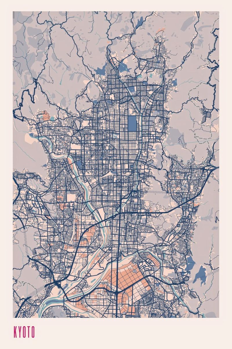 Kyoto Labyrinth Poster von MOOODZART