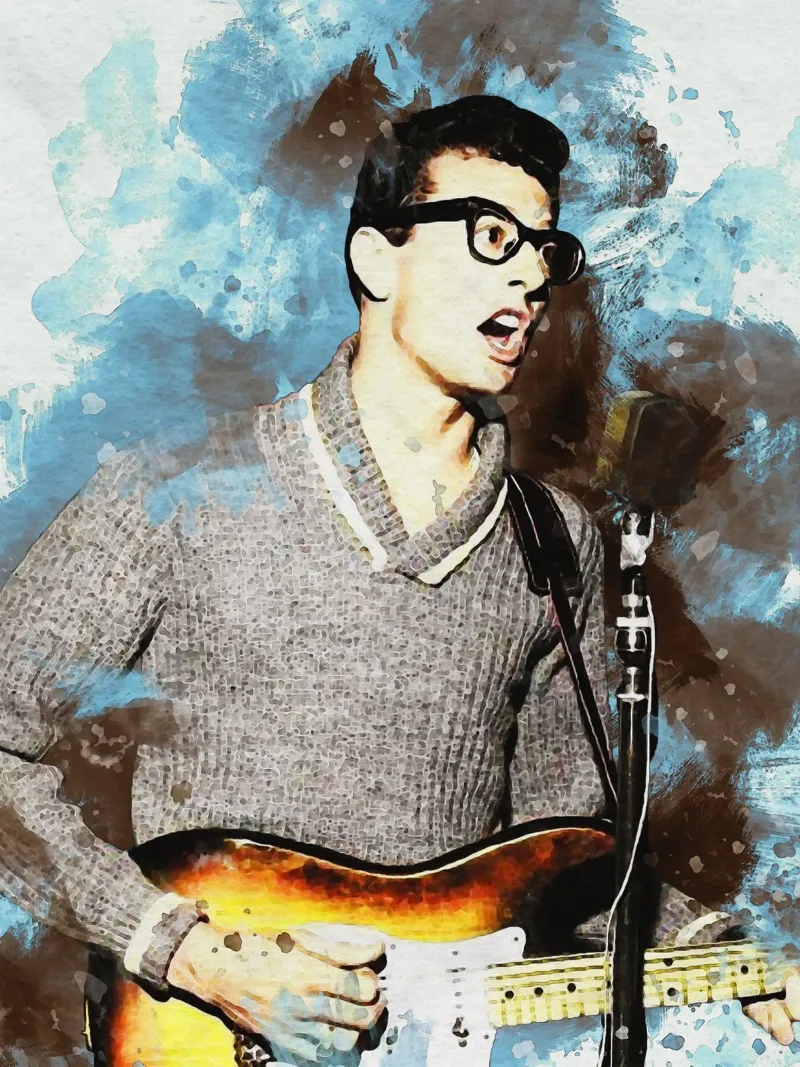Sbaffo di ritratto Buddy Holly pellicola backlit da Gunawan Rb