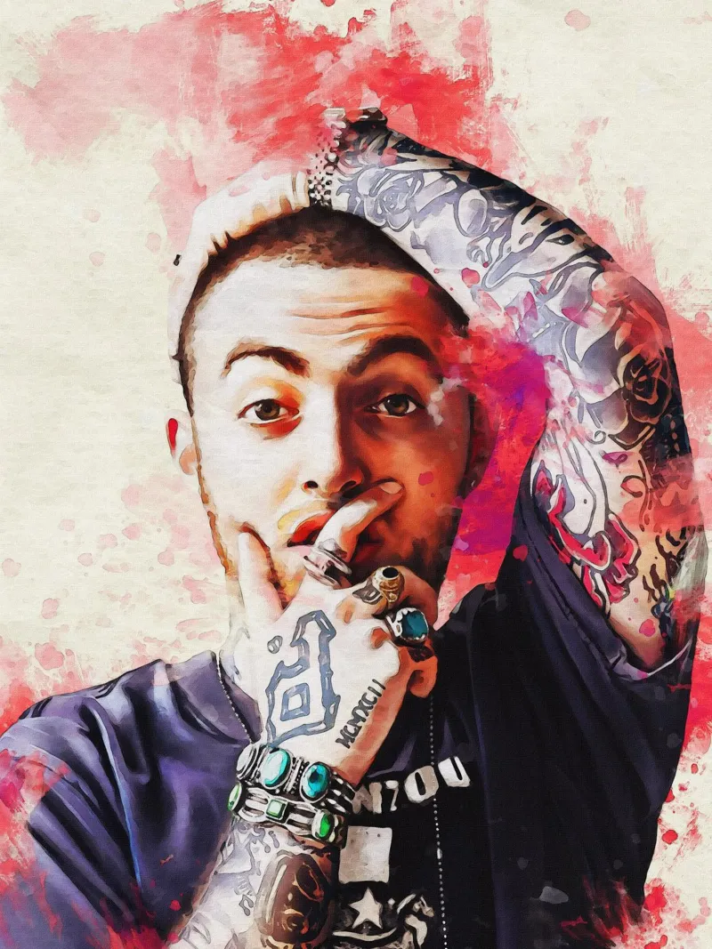 Macchia di ritratto Mac Miller pellicola backlit da Gunawan Rb