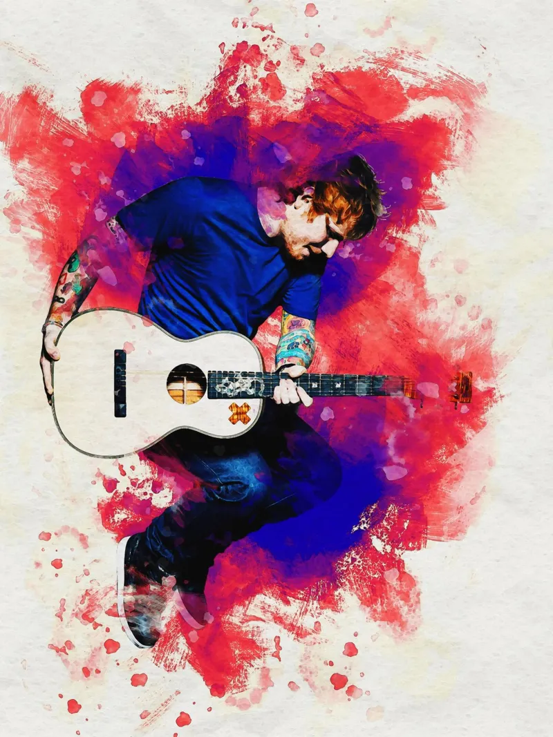 Smudge of Ed Sheeran Jumping canvas by Gunawan Rb