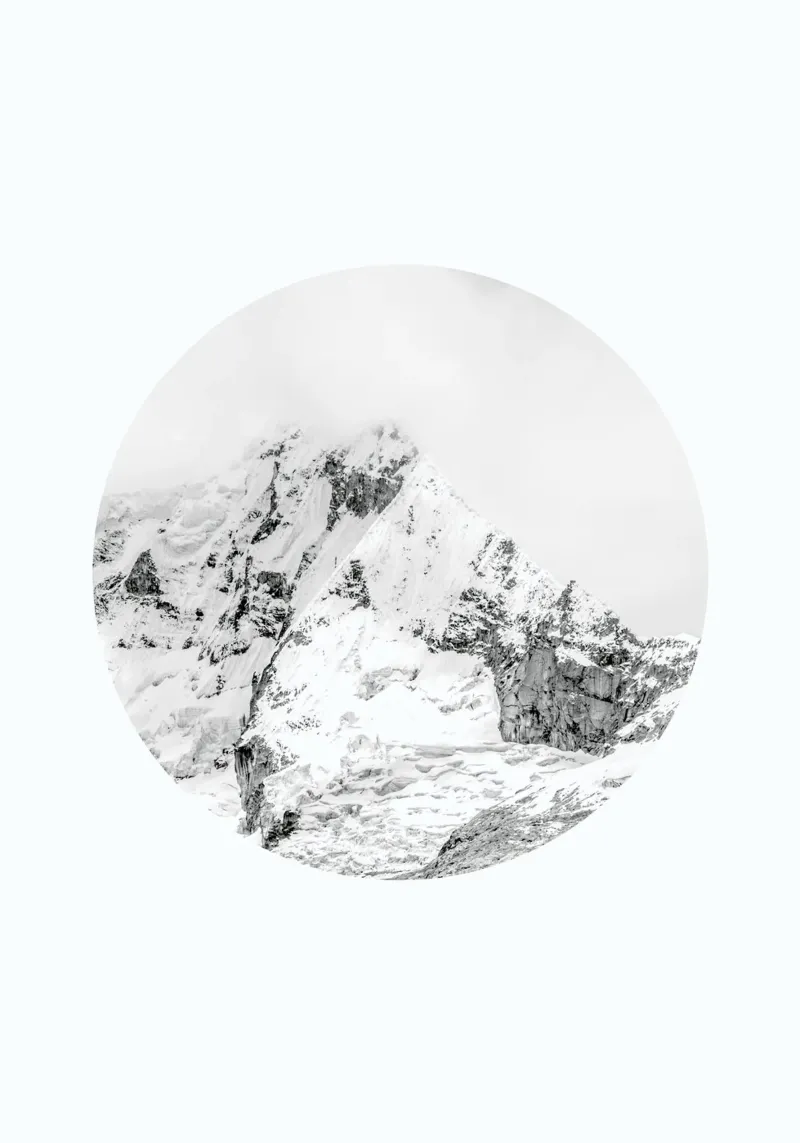 Mania Landscapes Circular 3 El Cocuy (Colombia) canvas met Baklijst van Mania Print Collection