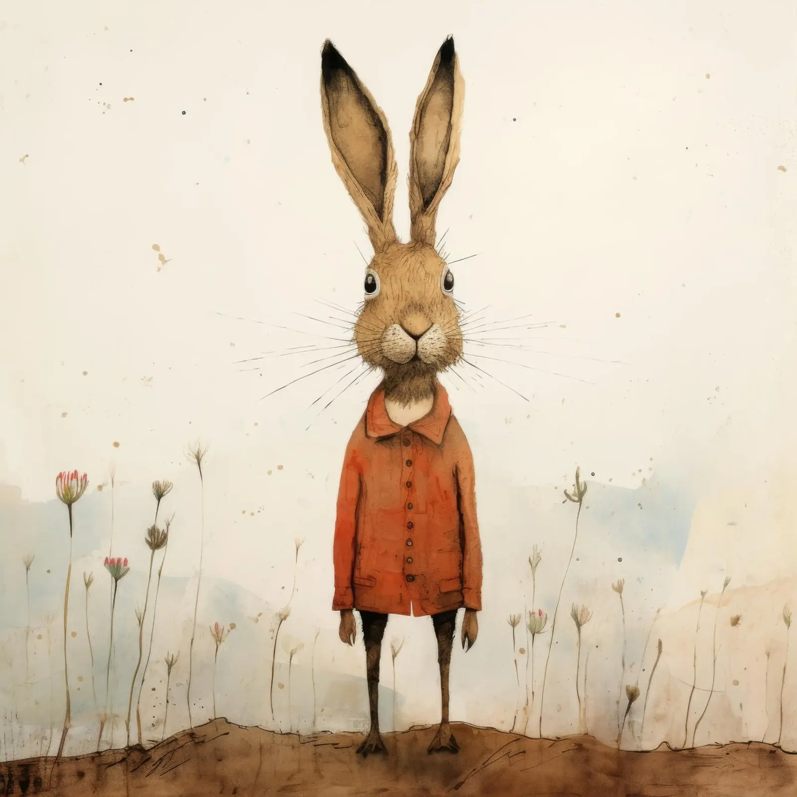 Lepre minima 3 alluminio dibond da Minimal Animal Art