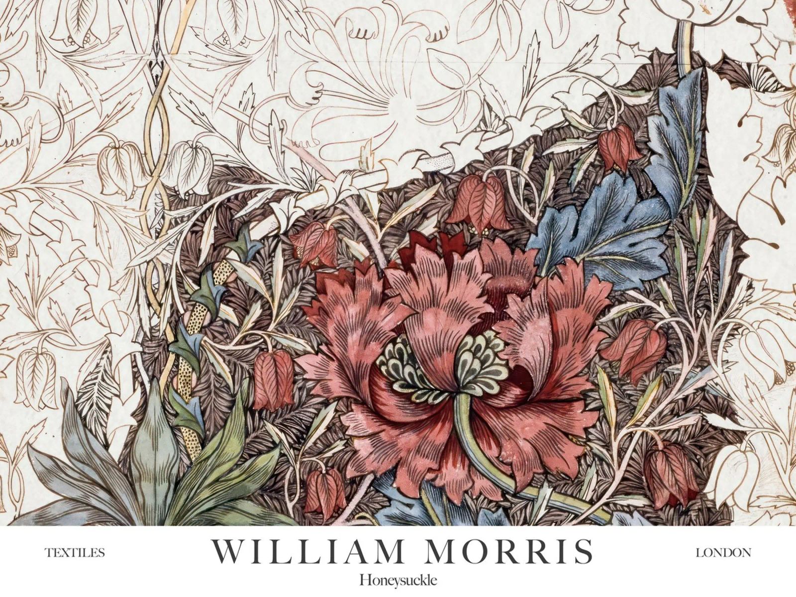 William Morris, Honeysuckle poster by Peaches Art Prints