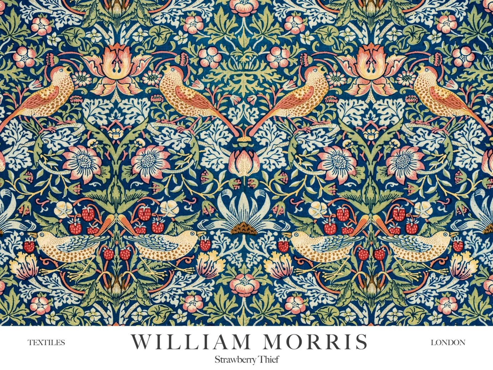 William Morris, Ladro di fragole alluminio dibond da Peaches Art Prints