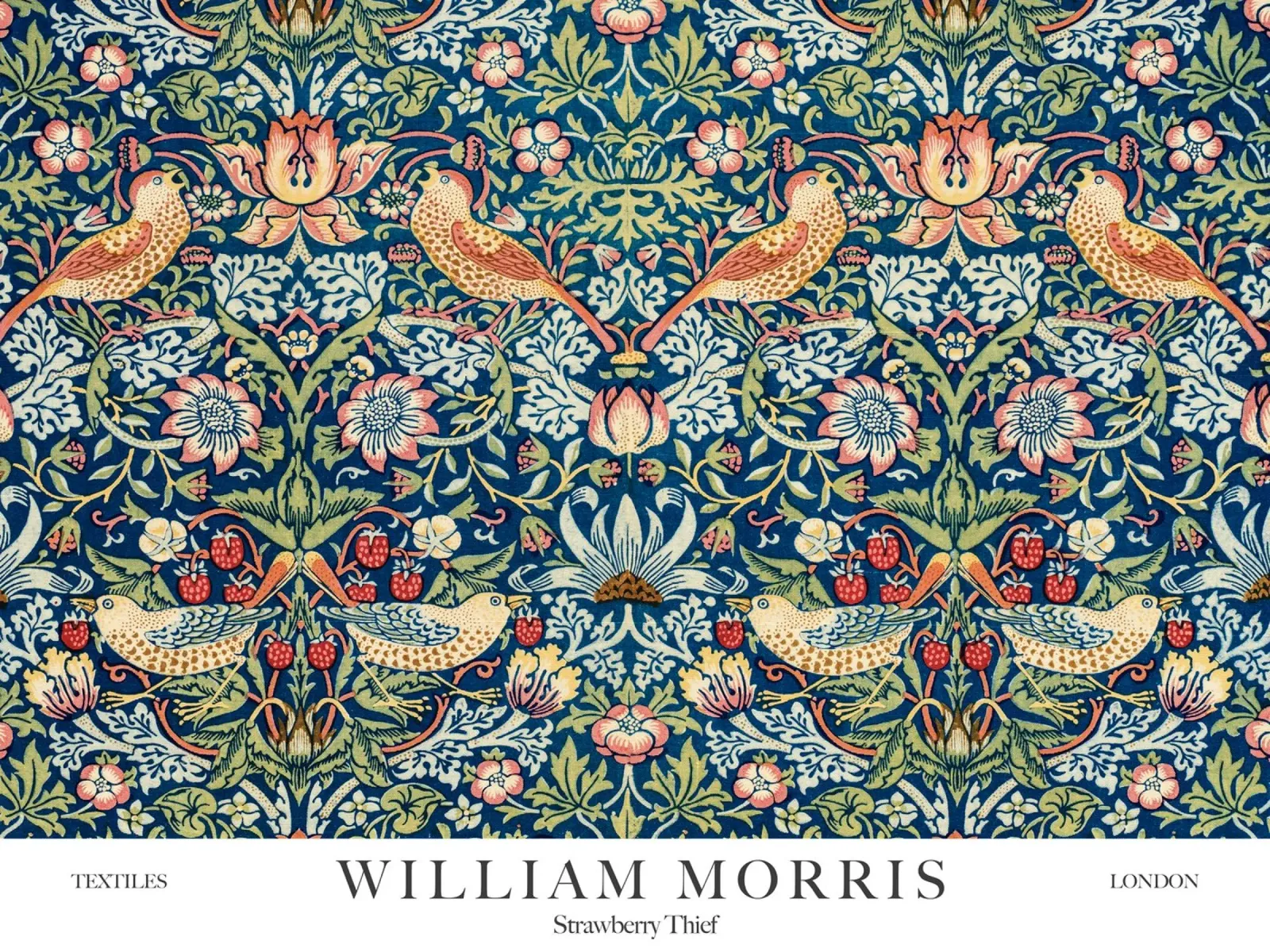 William Morris, Strawberry Thief poster with plastic frame by Peaches Art Prints