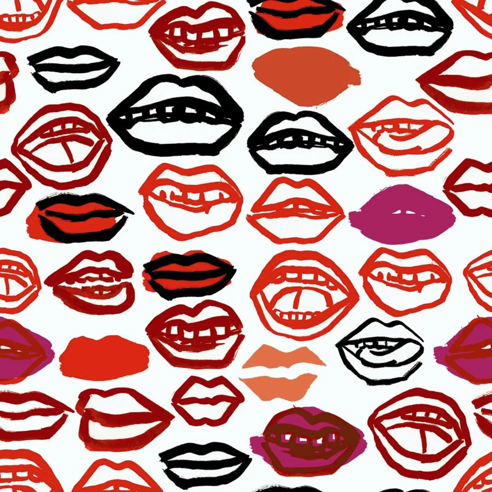 Mouth poster con telaio in alluminio da Farina Kuklinski