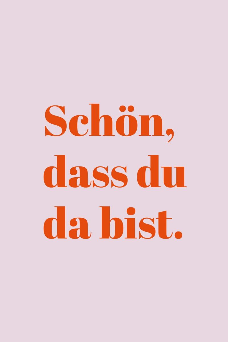 Schön, dass du da bist Poster von Typo Designs