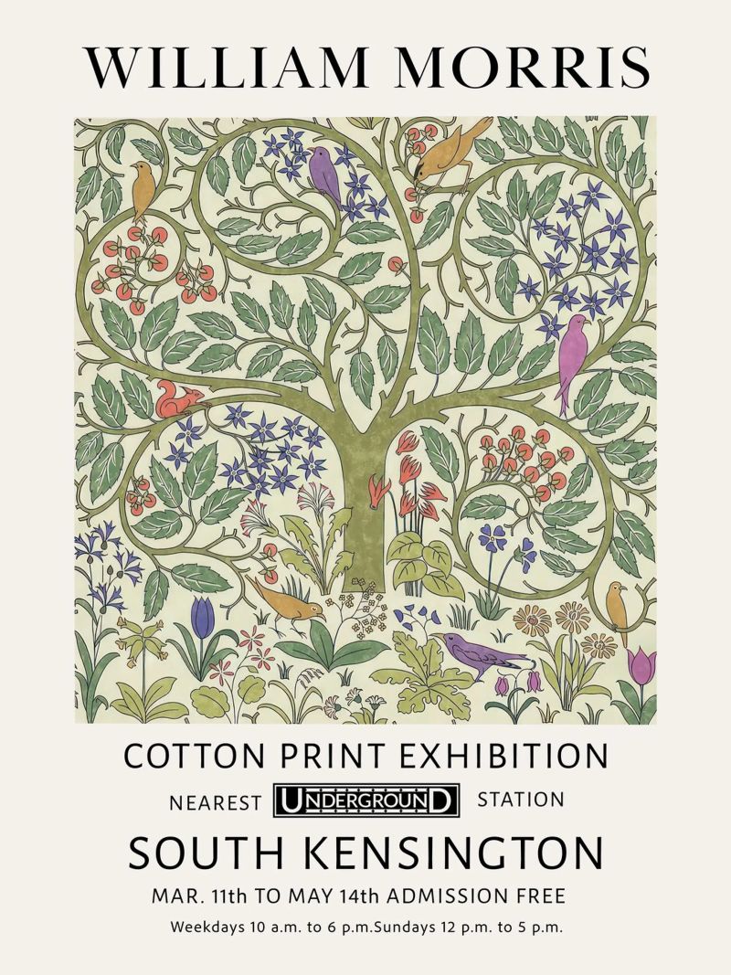Milliam Morris, les oiseaux de l'arbre de vie poster de Peaches Art Prints