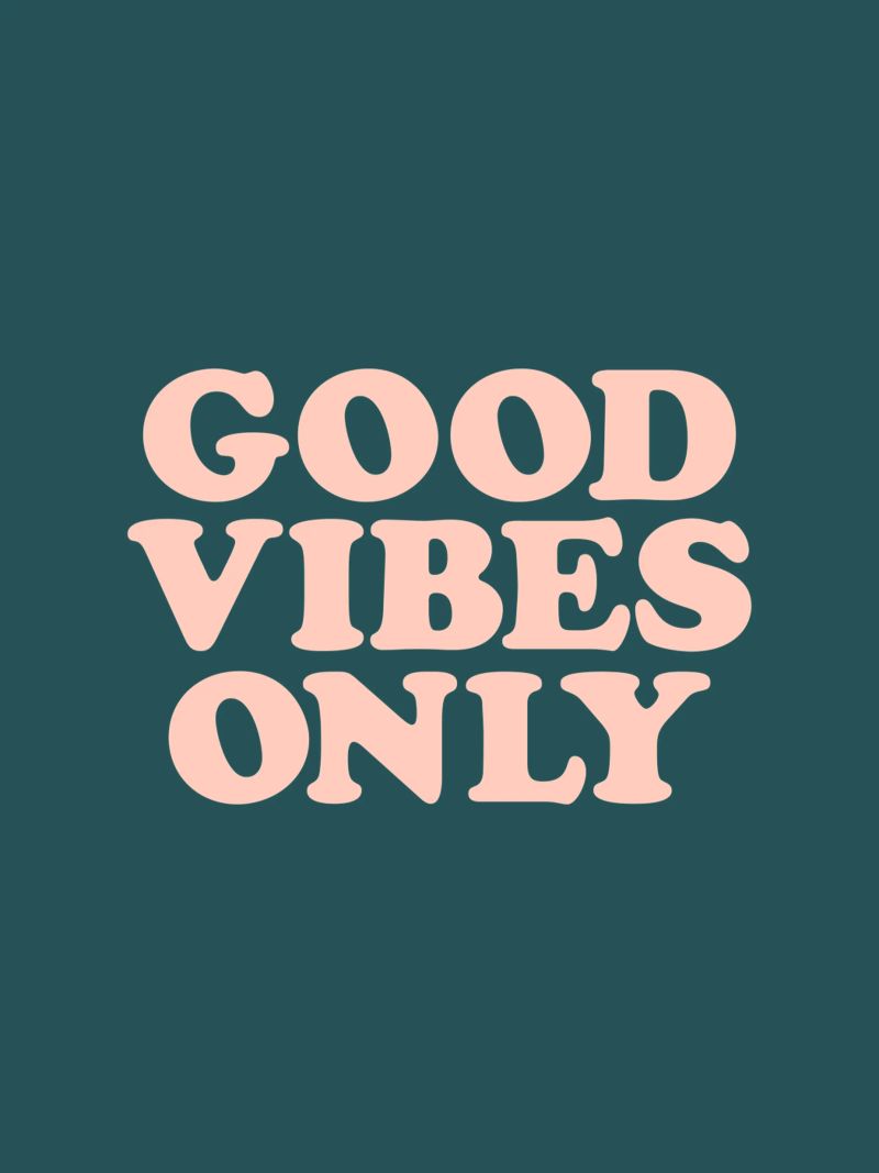 Good Vibes Only Retro Typography Design plexiglass da THE MOTIVATED TYPE
