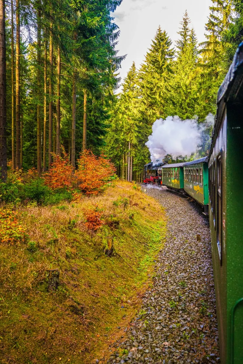 The Fichtelberg railway runs through the Ore Mountains canvas by Marcus Beckert | Fotografie