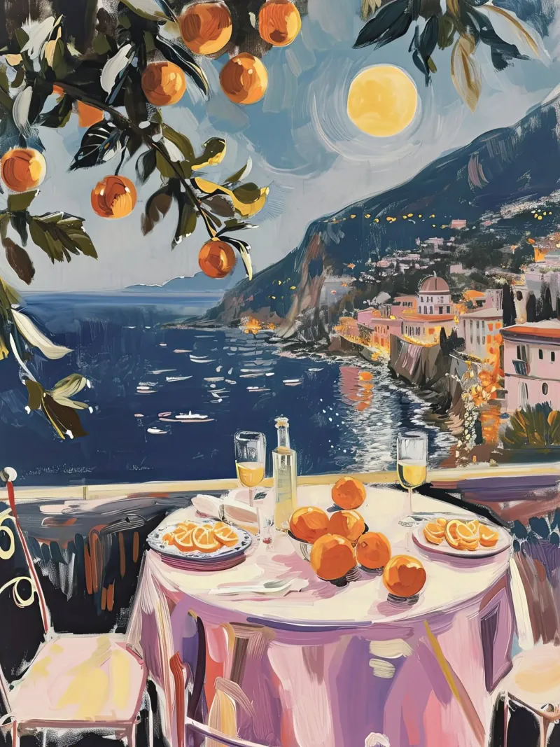 Sicily Italy, Watercolour, Mediterranean Painting hahnemühle by Peaches Art Prints