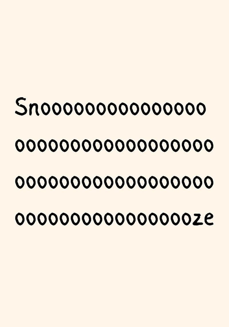 Snooze | Sleepy Vibes Typography Print Poster von PrintCessStudio