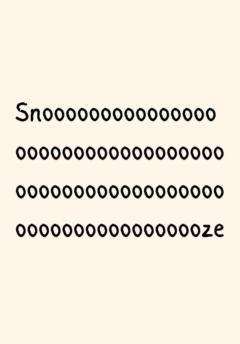 Snooze | Sleepy Vibes Typography Print carta hahnemühle da PrintCessStudio