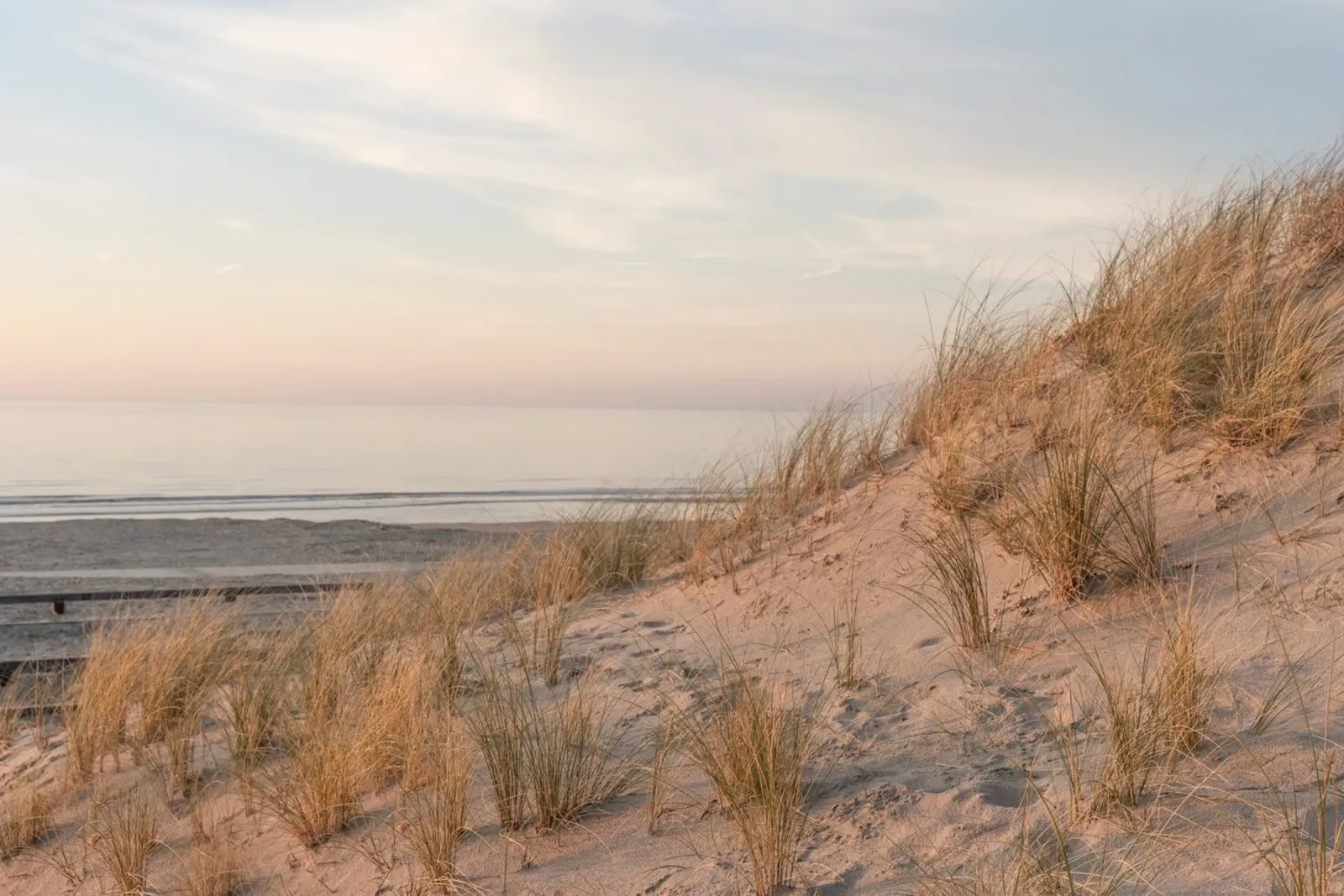 Tranquil Beach Sunset Wijk aan Zee, The Netherlands hahnemühle by Dagmar Pels