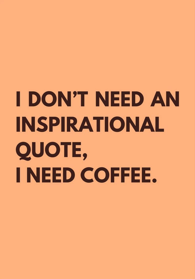 Coffee First | Funny Typography Print pellicola backlit da PrintCessStudio