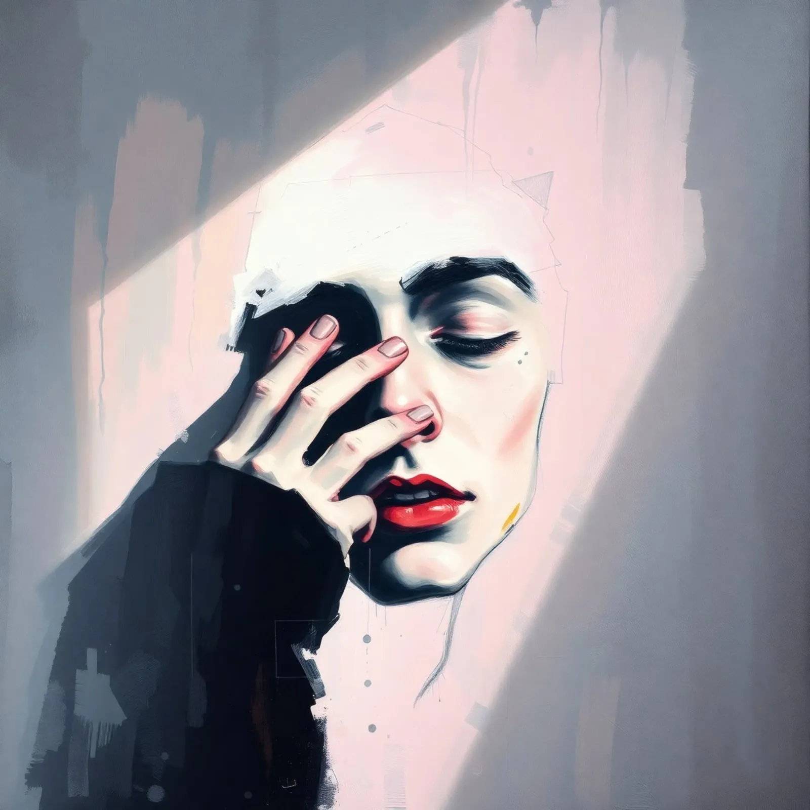Expression of emotion captured through art canvas by DesignDoodle