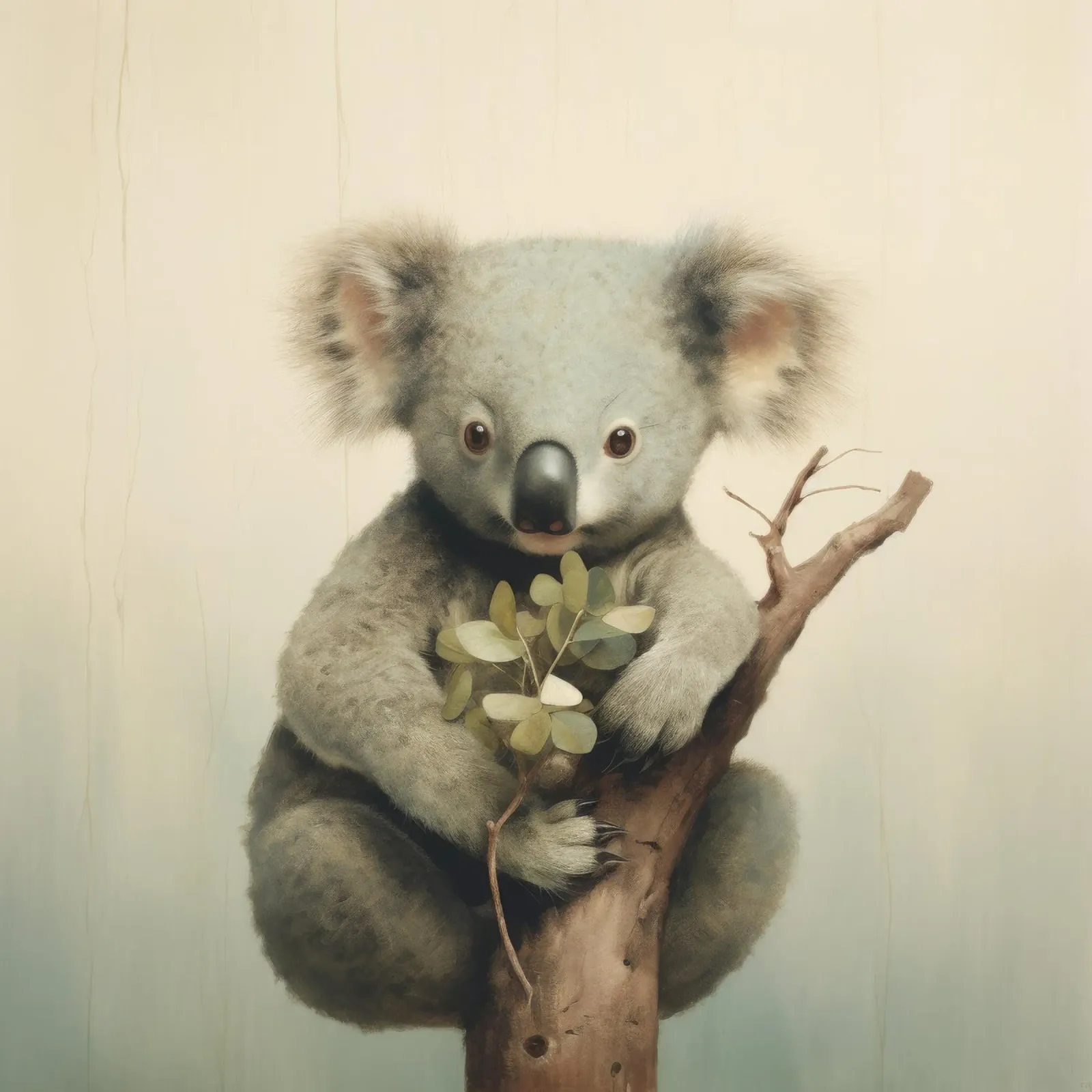 Koala minimo 1 pellicola backlit da Minimal Animal Art