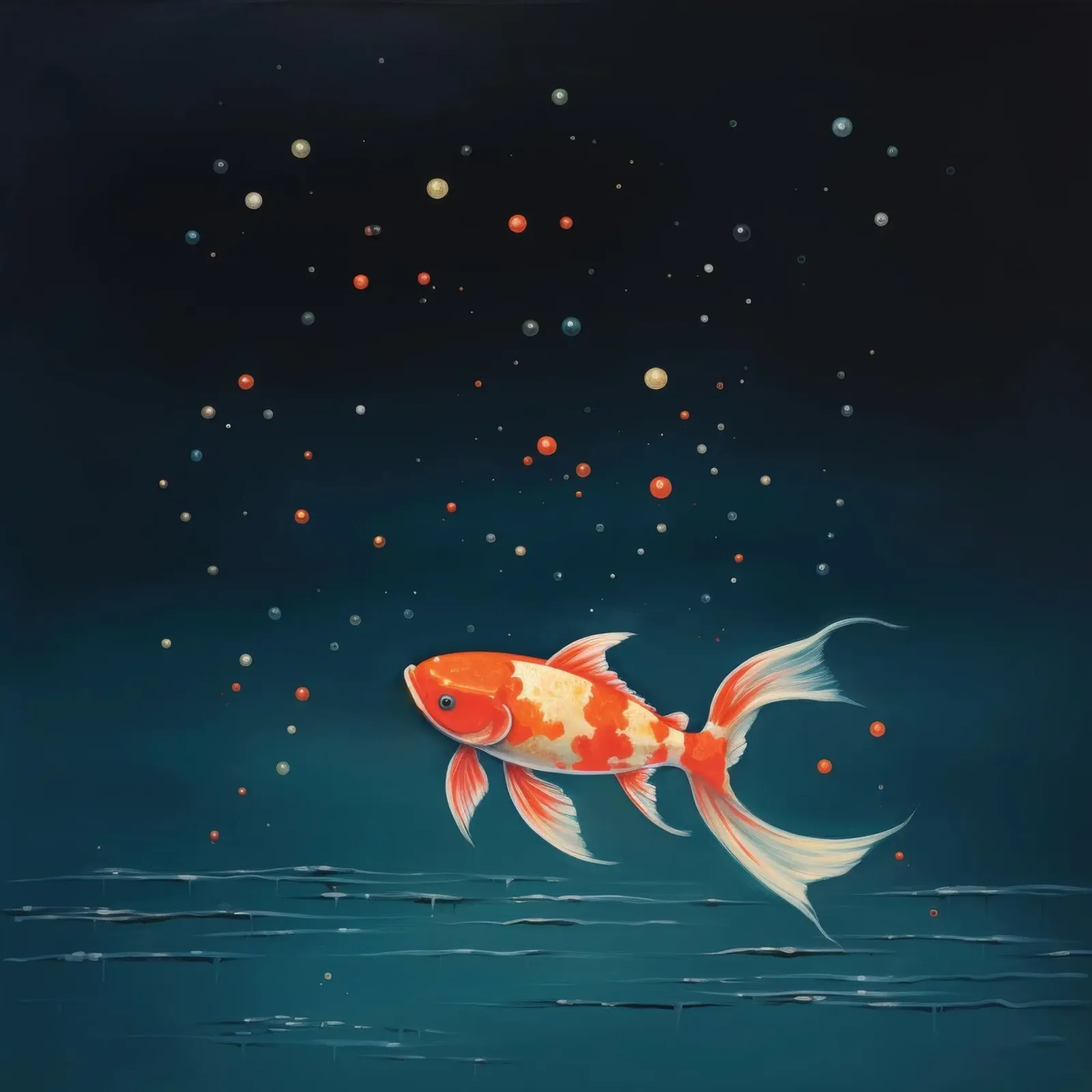 Koi minime 4 carta hahnemühle da Minimal Animal Art