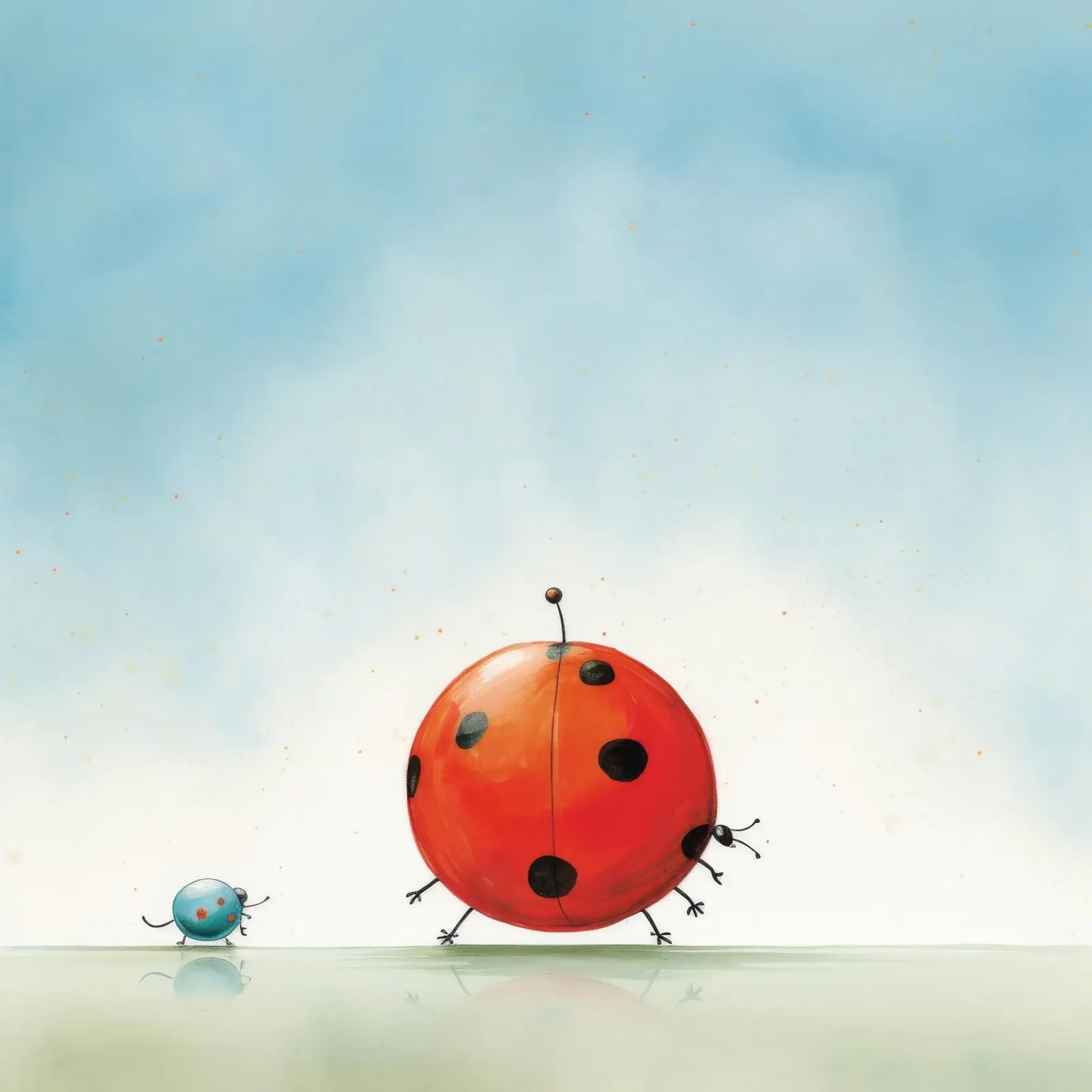 Coccinella minimale 3 pellicola backlit da Minimal Animal Art