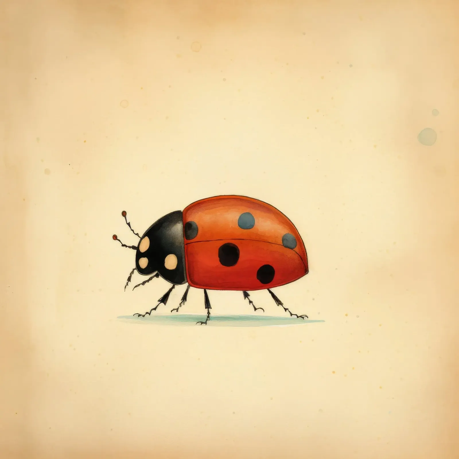 Coccinella minimale 4 pellicola backlit da Minimal Animal Art