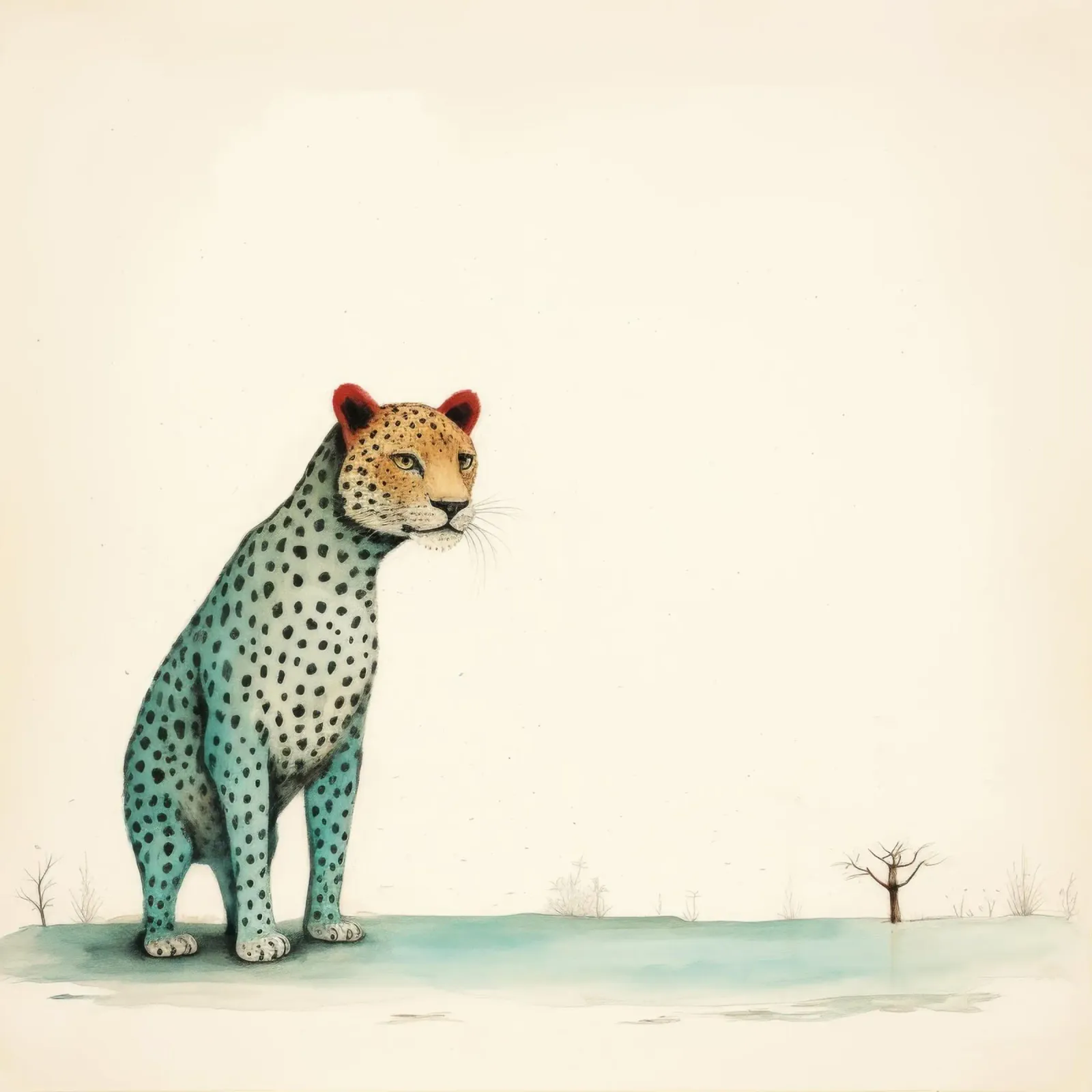 Minimal Leopard 1 pellicola backlit da Minimal Animal Art