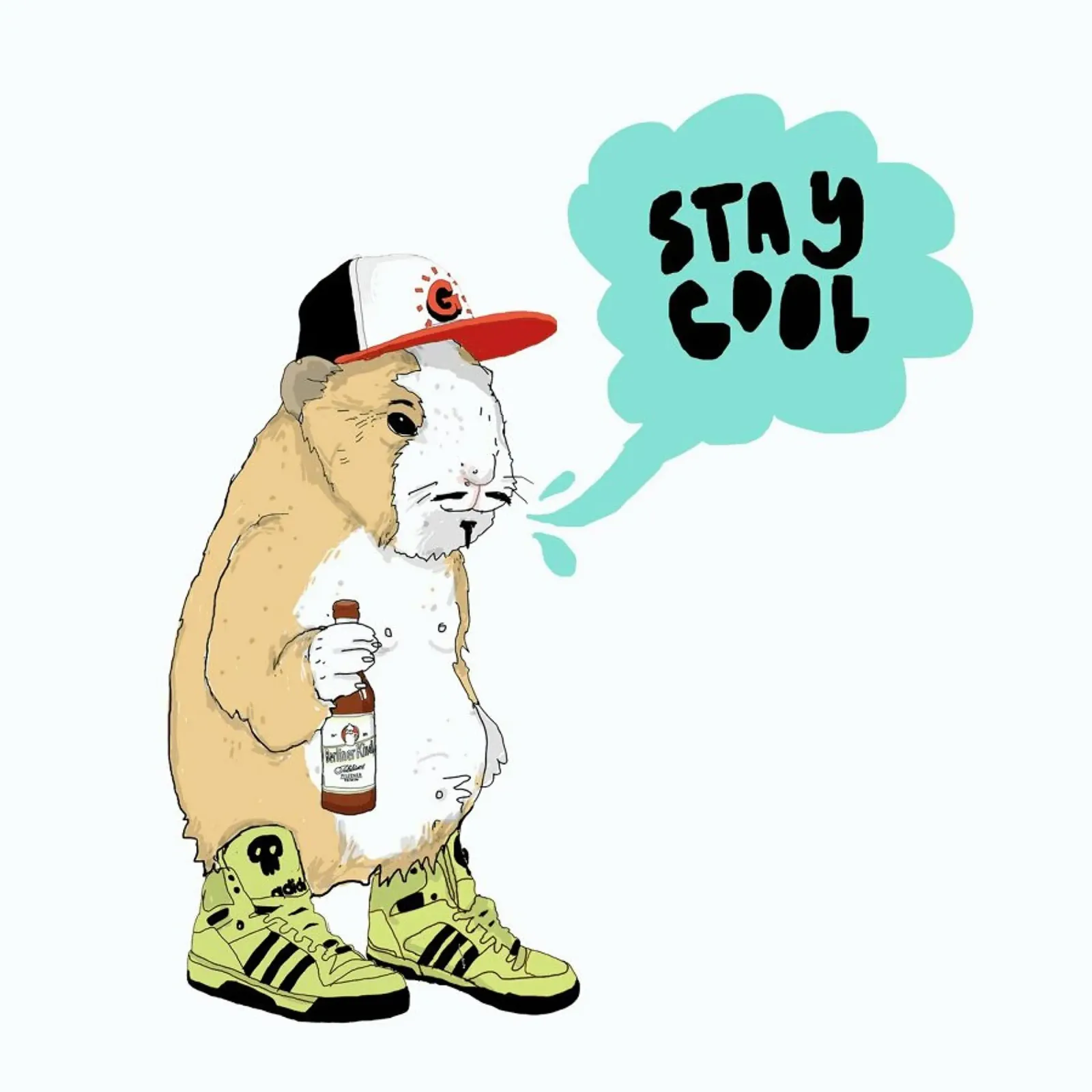 Stay Cool poster met kunststof frame van Nick Cocozza