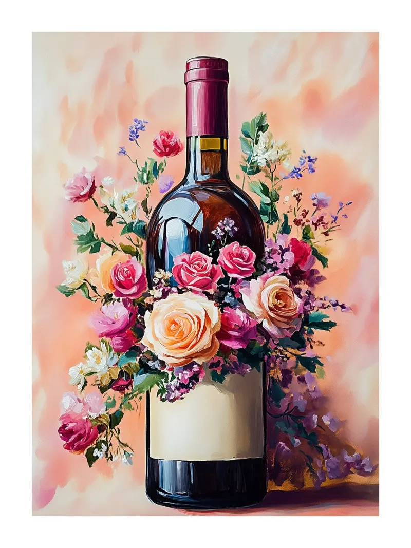 Vino e fiori poster da Spice & Style