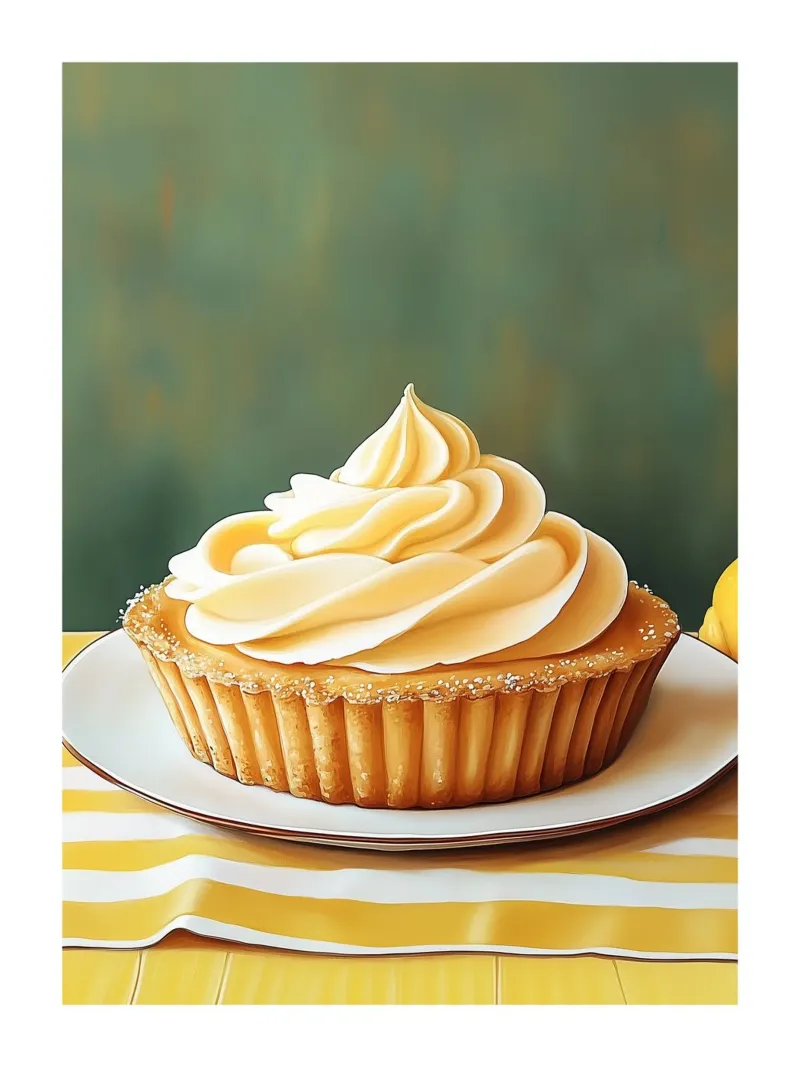 Crostata al limone poster con telaio in alluminio da Spice & Style