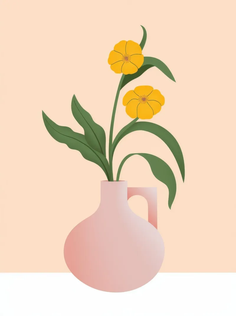 Eleganza floreale poster con telaio in plastica da Artie Shifa